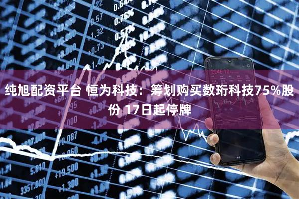 纯旭配资平台 恒为科技：筹划购买数珩科技75%股份 17日起停牌