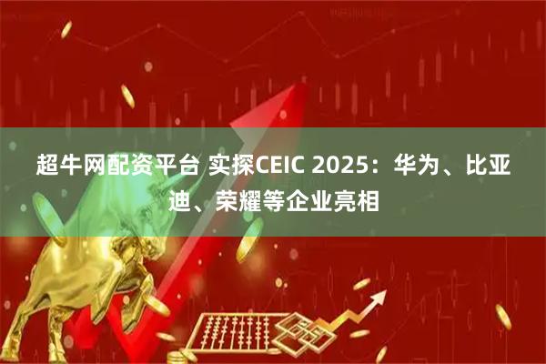 超牛网配资平台 实探CEIC 2025：华为、比亚迪、荣耀等企业亮相